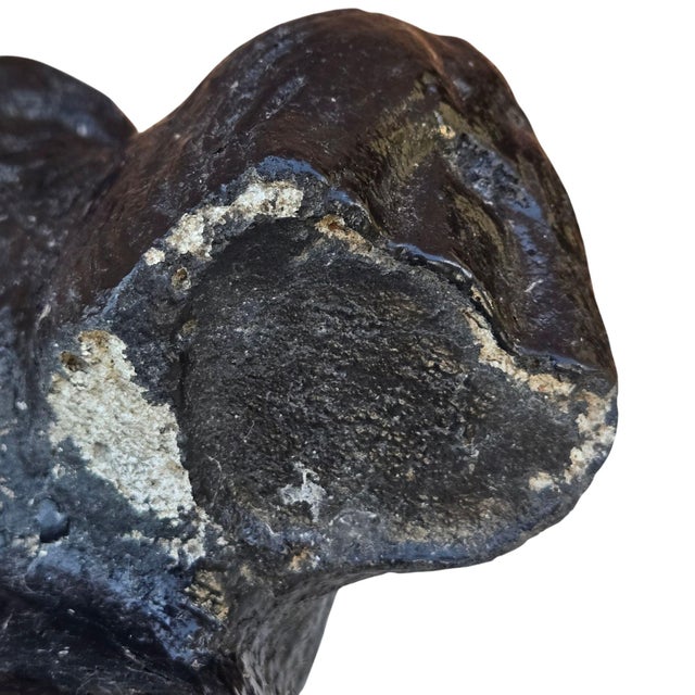 Cement Scottish Terrier Dog Statue Vintage Scotty Vintage Sculpture Black Heavy For Sale - Image 10 of 18