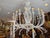 1980s Vintage Wrought Iron Large White Chandelier For Sale - Image 5 of 14