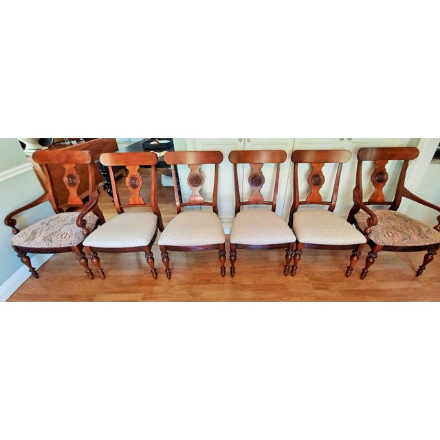 Ethan Allen British Classics Livingston Dining Table and Chairs 9 Pieces Chairish