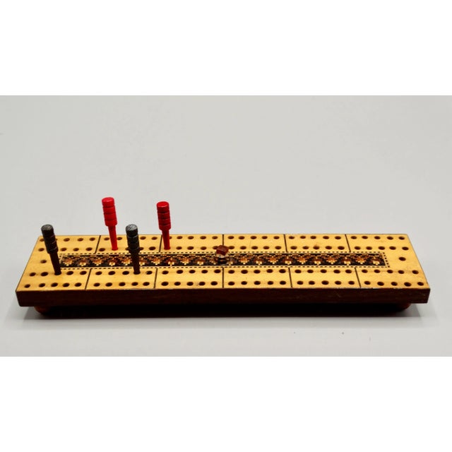 Antique English Tunbridge Cribbage Board Game For Sale - Image 4 of 10