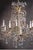 Decorative Crafts 18th-century French style ten-light chandelier with Bohemian crystal drops and amber crystal accents on...
