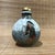Traditional Vintage Ge-Ware Style Porcelain Snuff Bottle With Gilt Figure & Calligraphy For Sale - Image 3 of 9