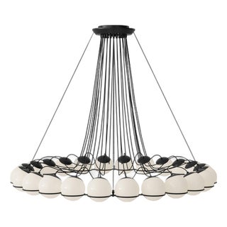 Model 2109/24/14 Lamp with Black Structure by Gino Sarfatti for Astep For Sale