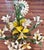 Yellow Mid Century Tole Floral Chandelier For Sale - Image 8 of 10