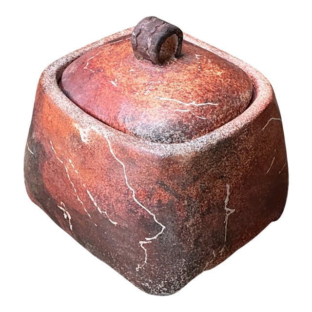 Vintage Studio Pottery Lidded Ceramic Jar For Sale