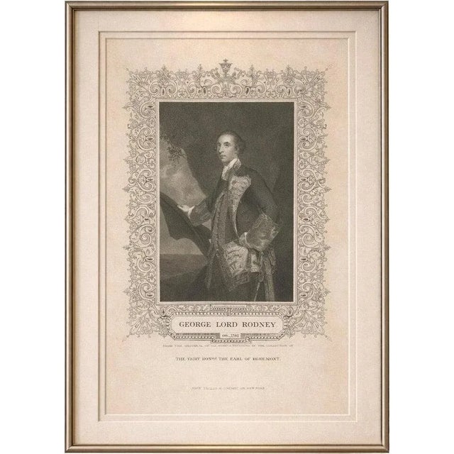 Antique Portrait of Lord Rodney, 1850 For Sale - Image 10 of 10