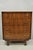 Vintage Mid Century Modern Walnut Veneer 4 Drawer Chrome Pull Tall Chest Dresser For Sale - Image 17 of 17