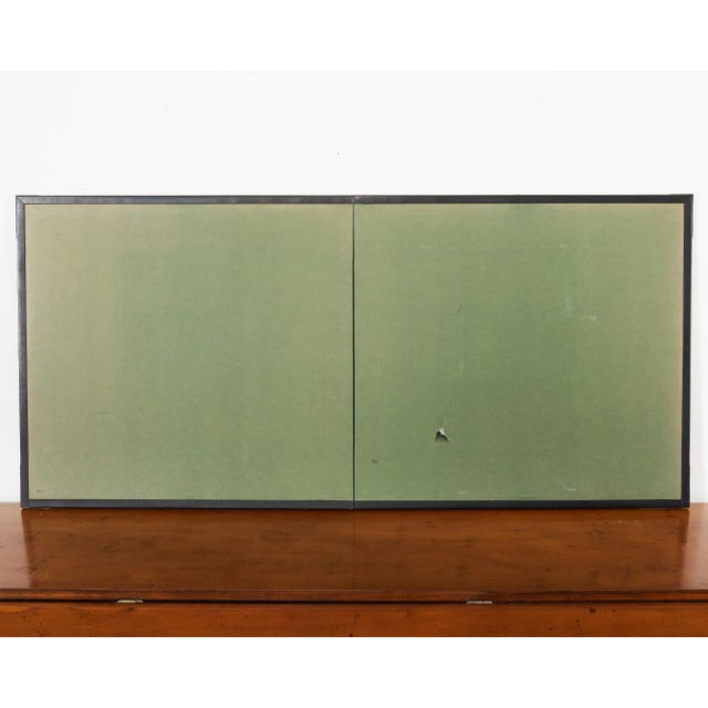 19th Century Japanese Edo Screen Kano School Garden Terrace For Sale - Image 12 of 12