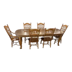 1970s Virginia House Oak Dining Set of 7