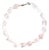 Chunky 18" Vintage Rose Quartz Beaded Necklace With Freshwater Pearl Spacers and Sterling Silver Clasp For Sale