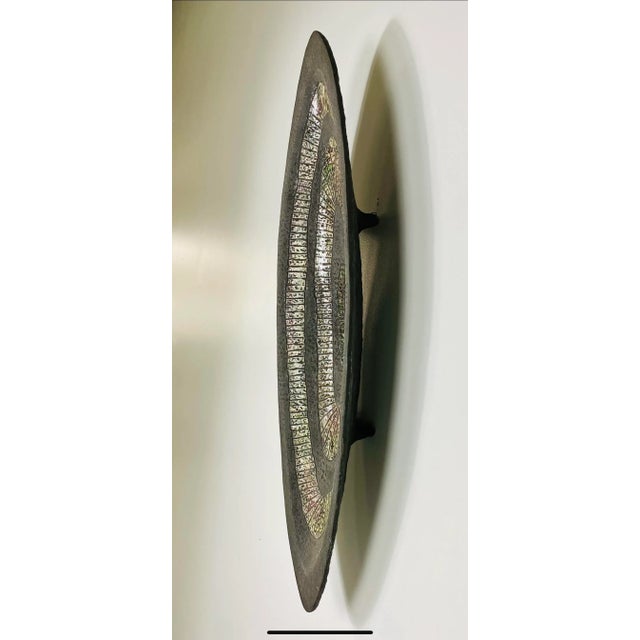 Postmodern Large Handmade Studio Craft Ceramic Sculpture Wall Sculpture Platter by Floyd Gompf For Sale - Image 3 of 9