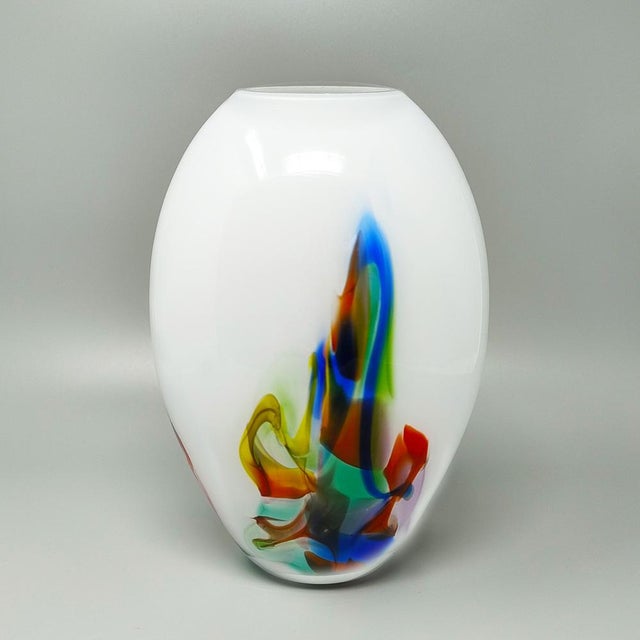 Vintage Italian Vase in Murano Glass, 1970s For Sale - Image 9 of 10