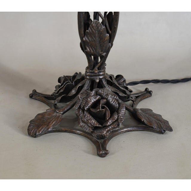 Metal French Art Deco Lamp by Daum - 1925 France For Sale - Image 7 of 10