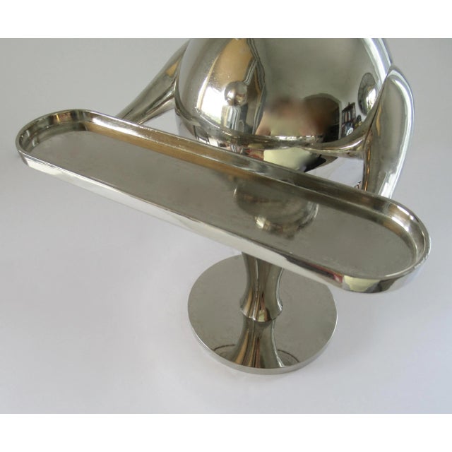 Large Pottery Barn Santa Baby Silver Art Deco Style Vintage Christmas