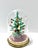 English 1970s Miniature Beaded Christmas Tree in Glass Dome Cloche For Sale - Image 3 of 8
