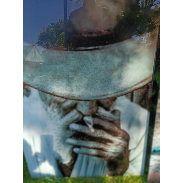 Modern Huge 4' X 3' High-Def Metal Wall Art - Modern Gritty Portrait For Sale - Image 3 of 9