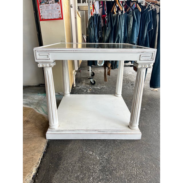 Bring classic Neoclassical grandeur and vintage glamour to your space with this striking Hollywood Regency-style square...