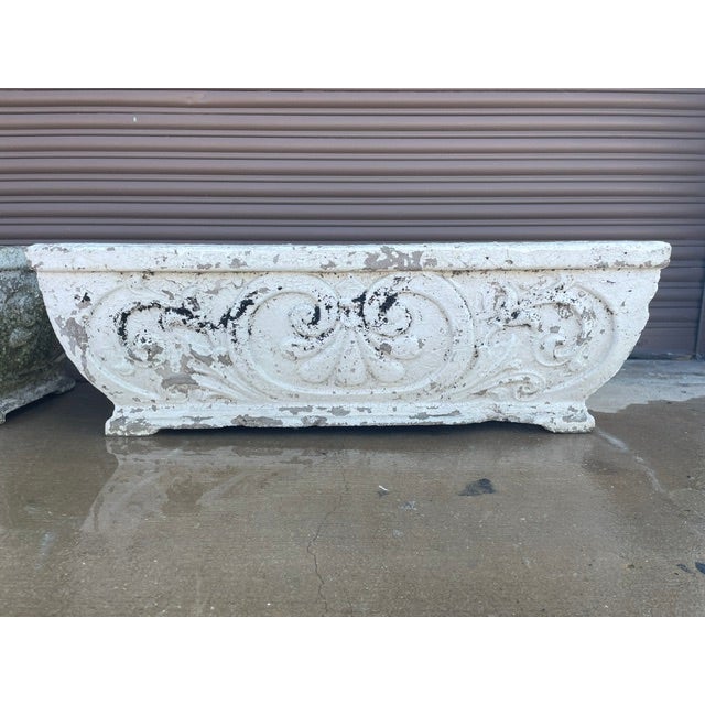 Pair of 1910 Asheville Estate Cast Concrete Rectangular Planters / Troughs For Sale In Mobile - Image 6 of 11