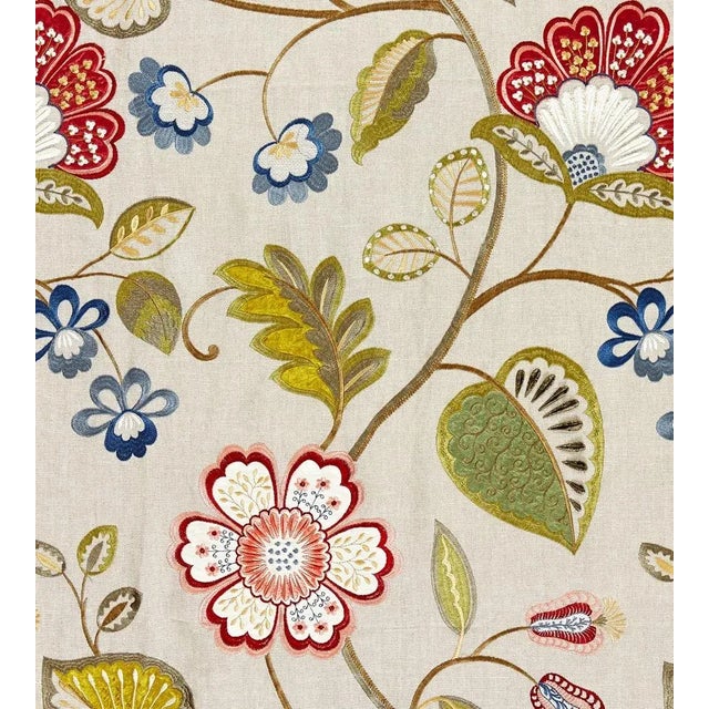 Traditional Sample - The House of Scalamandré Willowood Embroidery Fabric, Bloom For Sale - Image 3 of 3