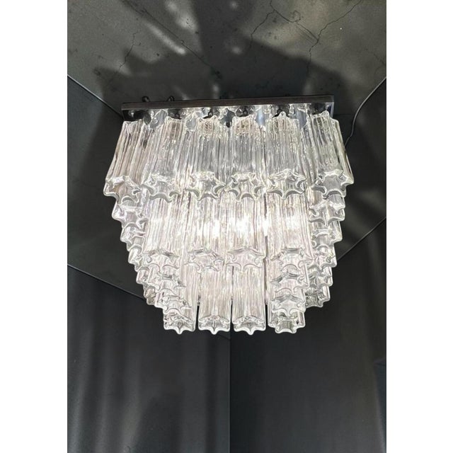 Rare vintage ceiling lamp – glashütte limburg (germany, ca. 1965–1975) a stunning square ceiling lamp by glashütte...