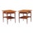 Jens Risom Mid Century Walnut Floating Side End Tables - Pair For Sale