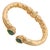 Contemporary Cleopatra Emerald Stone & Gold Cuff Chunky Bracelet For Sale - Image 3 of 7