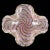 Beautiful vintage Murano hand blown pink, white and copper aventurine twisted ribbons Italian art glass decorative bowl....