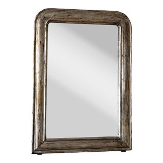 Antique French Louis Philippe Silvered Giltwood Mirror – Late 19th Century For Sale