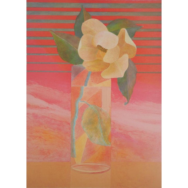 Pierre GARCIA-FONS (1928-2016) White Magnolia Original color lithograph Signed in pencil Marked as Artist's Proof (EA) and...