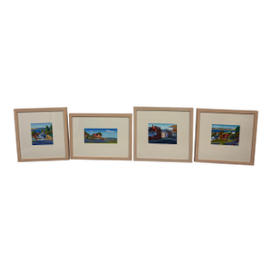 Steve Howie Signed Tasmania, Australia Architectural Artworks, Set of Four