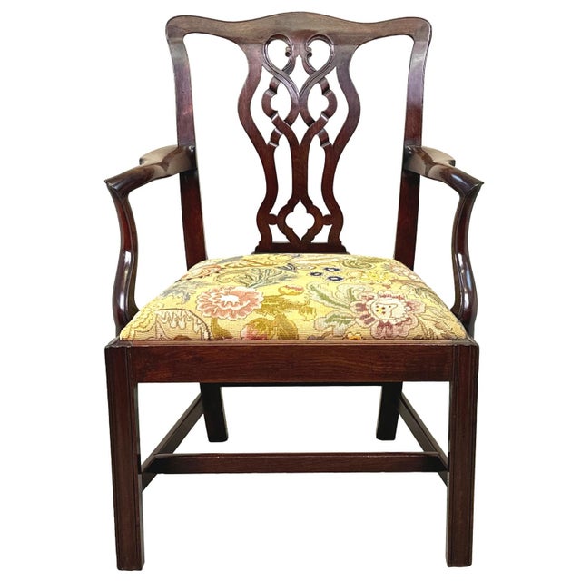 Mid 18th Century Mahogany Chippendale Armchair, 1760s For Sale - Image 5 of 14