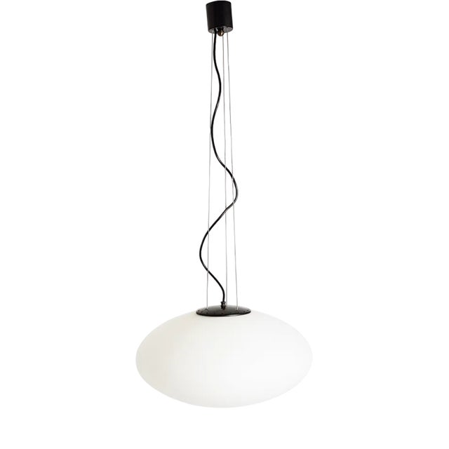 Italian White Opaline Glass Pendant Lamp from Stilnovo, 1960s For Sale