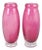 Pink Art Glass Vases from Chribska Glassworks, 1990s, Set of 2 For Sale