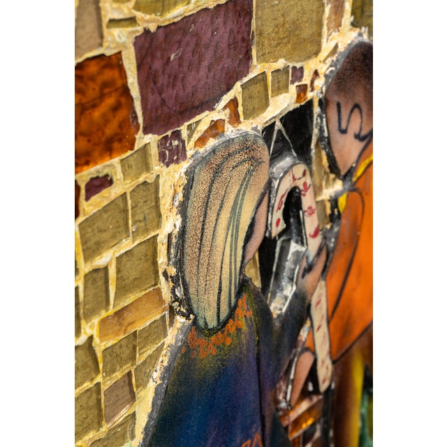 Framed Fairy Tale-Motif Stained Glass Assemblage Mosaic For Sale - Image 16 of 17
