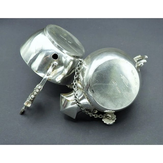 Metal Antique 19th Century Italian 800 Silver Galleon Ships Spirit Lamps- Set of 2 For Sale - Image 7 of 9