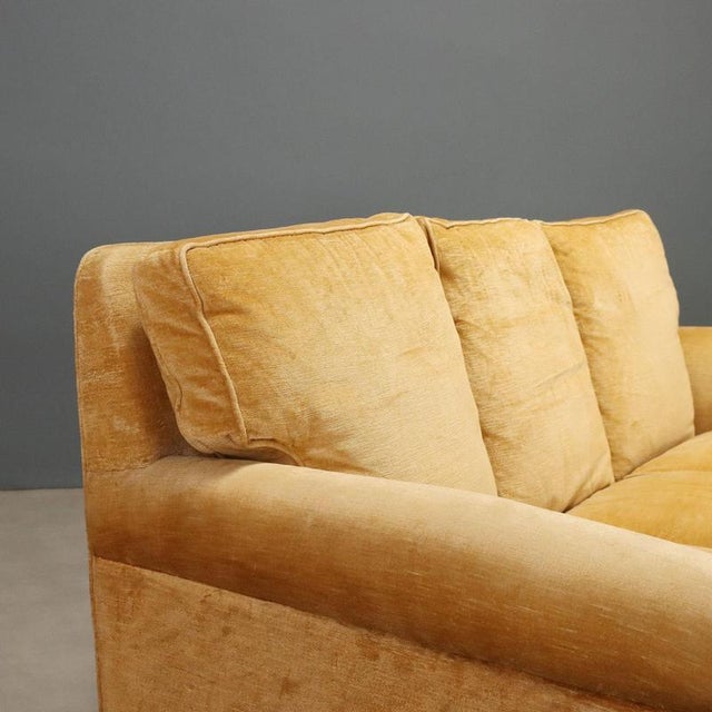 Three-Seater Velvet Sofa, 1950s For Sale - Image 3 of 11