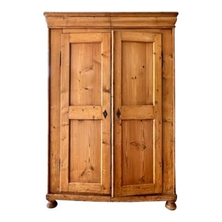 19th C Canadiana Pine Amoire For Sale