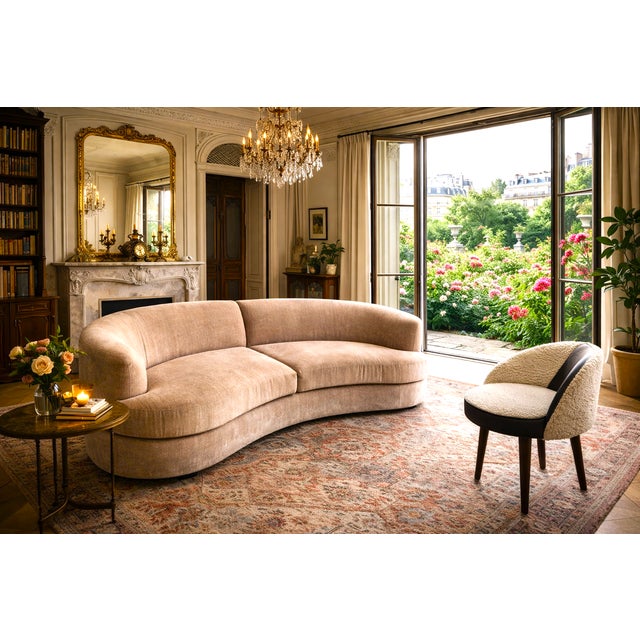 Scarlet Curved Sofa For Sale - Image 9 of 11
