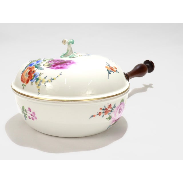 Ceramic Antique Marcolini Period Meissen Porcelain Floral Bordeleau or Chamber Pot For Sale - Image 7 of 14