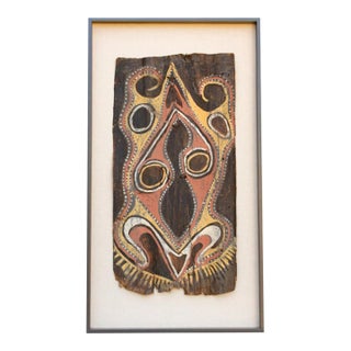 Mid Century Papua New Guinea Bark Painting For Sale