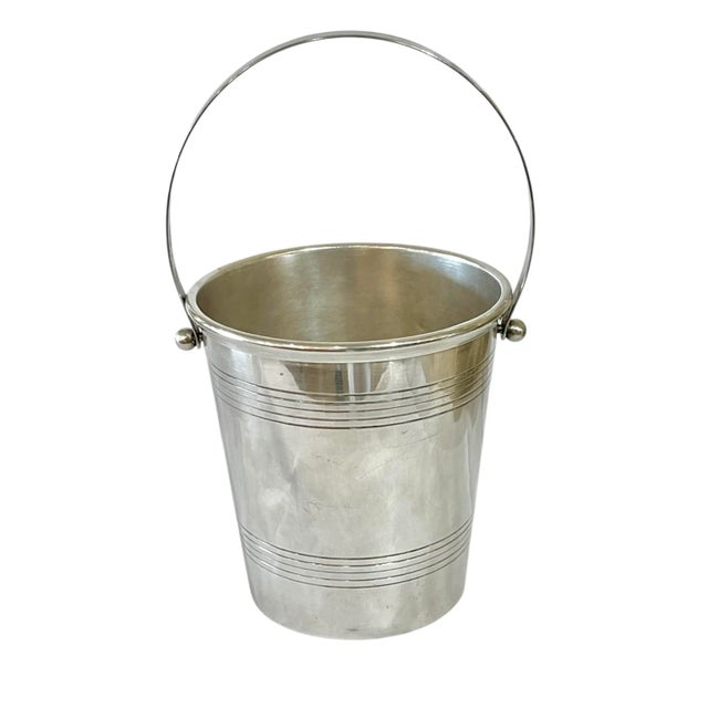 Antique French Art Deco Silver Plate Ice Bucket by Tete & Leroy Paris For Sale - Image 10 of 14