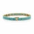 14k Yellow Gold Double Beaded 9.85ct Turquoise Tennis Necklace for Women For Sale - Image 9 of 16