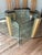 1980s Vintage Italian Glass Table With a Set of 4 Wood and Brown Leather Chairs in the Style of Pietro Costantini For Sale - Image 10 of 18