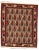 1980s Persian Seneh Hand-Knotted Rug - 4′2″ × 4′11″ For Sale