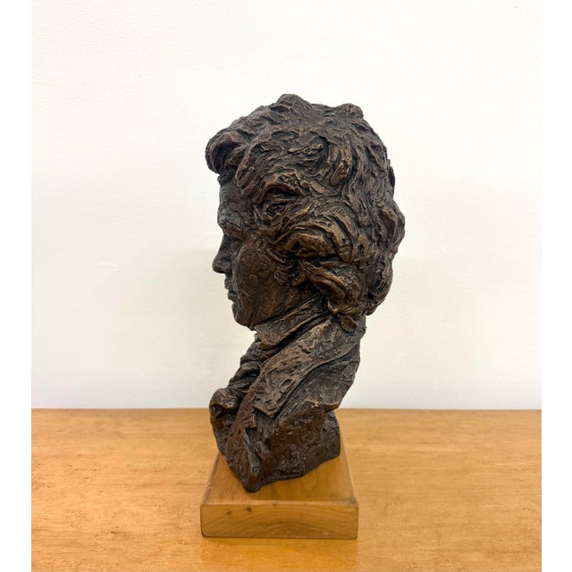 Vintage Bust of a Man Signed & Dated 1961 For Sale - Image 4 of 9