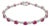 Natural 18k Gold Ruby 3.71ct & Diamond 0.39ct Bracelet For Sale