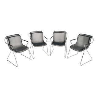 Vintage Italian Penelope Armchairs by Charles Pollock for Anonima Castelli, Italy, 1982, Set of 4 For Sale