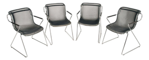 Vintage Italian Penelope Armchairs by Charles Pollock for Anonima Castelli, Italy, 1982, Set of 4