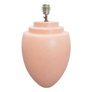 Large Pink Ceramic Table Lamp from Kostka, France, 1970s For Sale