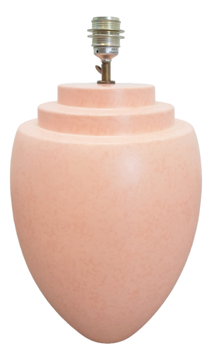 Large Pink Ceramic Table Lamp from Kostka, France, 1970s